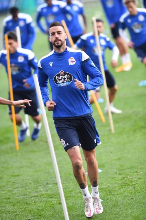 Sesión a puerta cerrada en Riazor