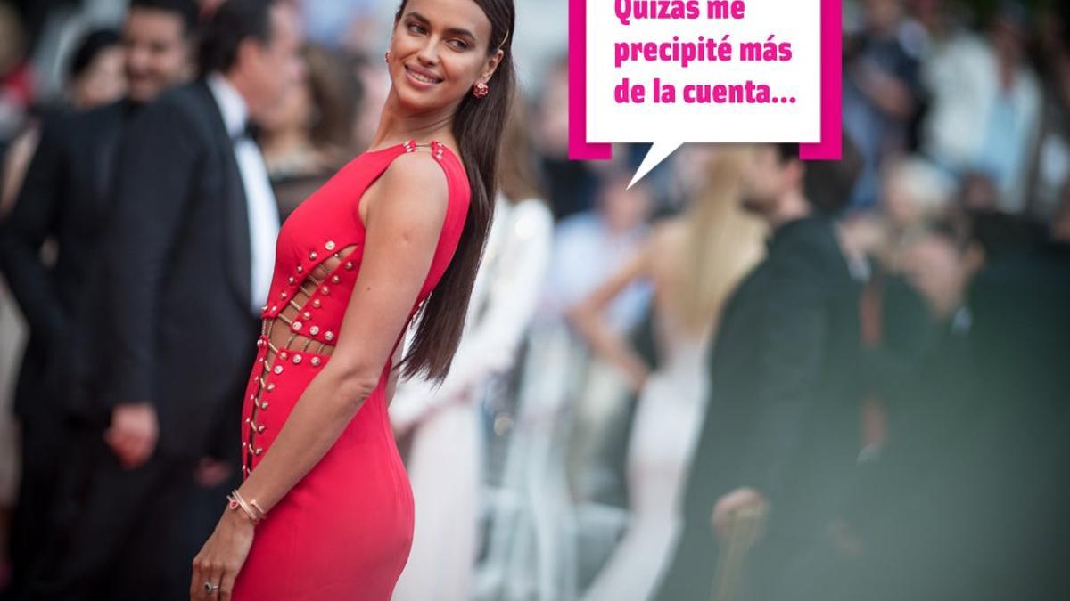 Irina con larga melena durante el Festival de Cannes