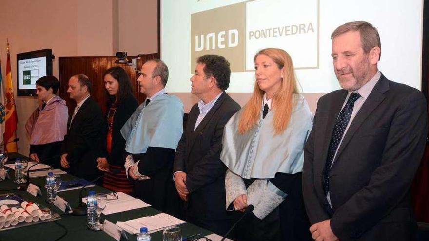 Un momento del acto de inauguración del curso académico en el centro de Monte Porreiro.