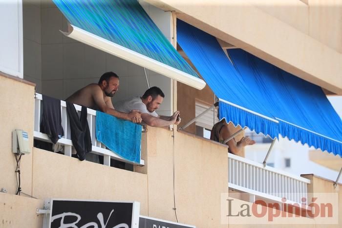 Protesta de policías en La Manga