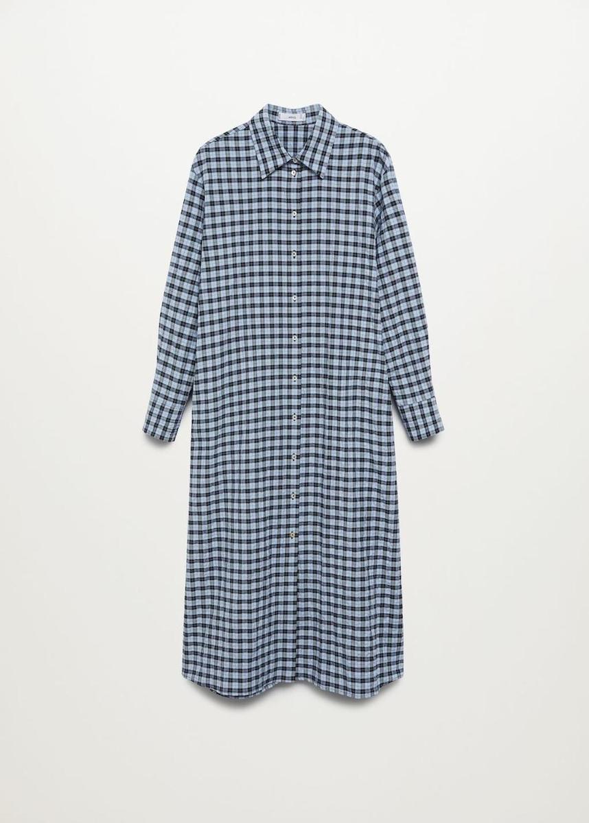 Vestido camisero de cuadros, de Mango (39,99 euros)