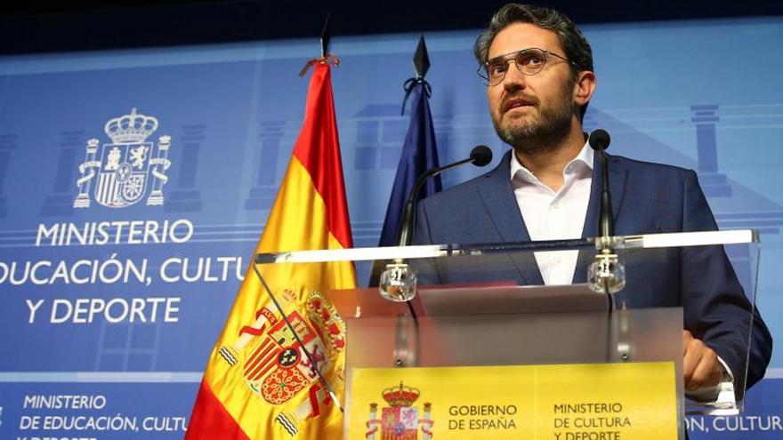 Màxim Huerta, durante su rueda de prensa.