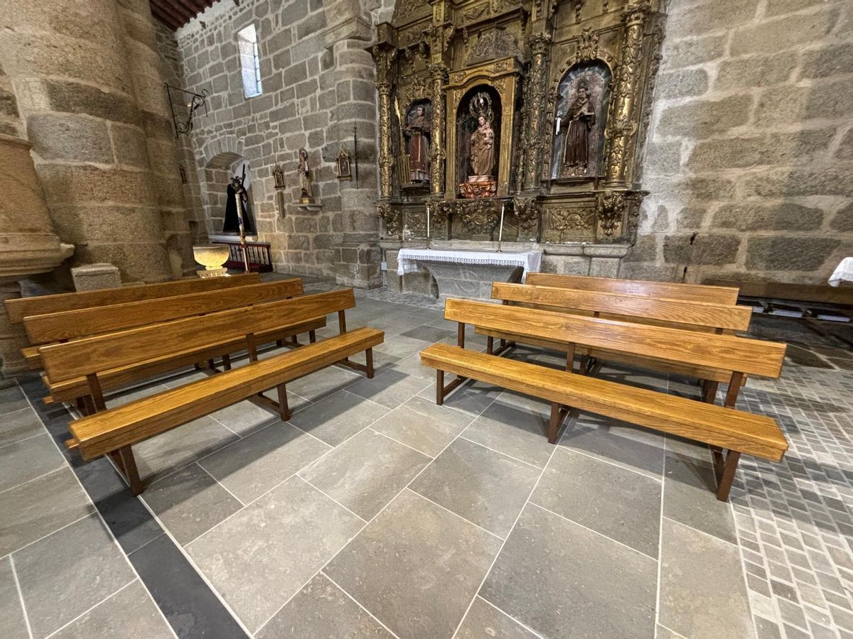 Una imagen del interior del templo, en el que se ha cambiado el suelo.