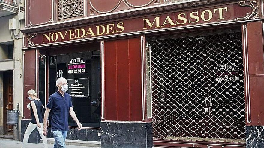 Un comerç de l&#039;Argenteria a Girona que ha tancat.