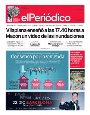 La portada de EL PERIÓDICO del 2 de noviembre de 2025