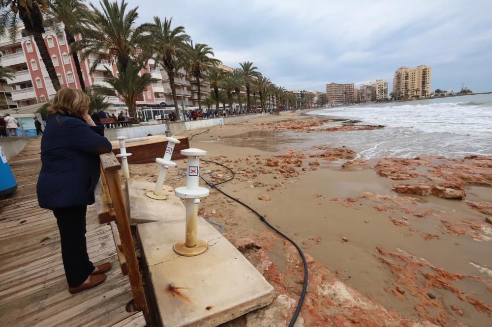 El temporal arrasa las playas de la Vega Baja