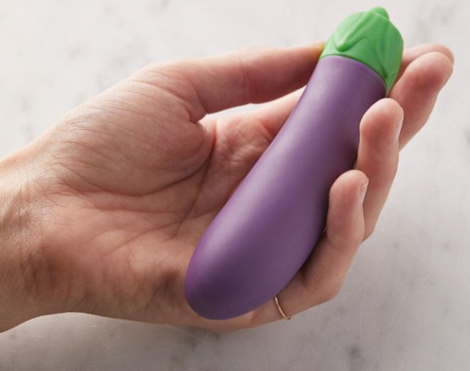 Vibrador en forma de berenjena