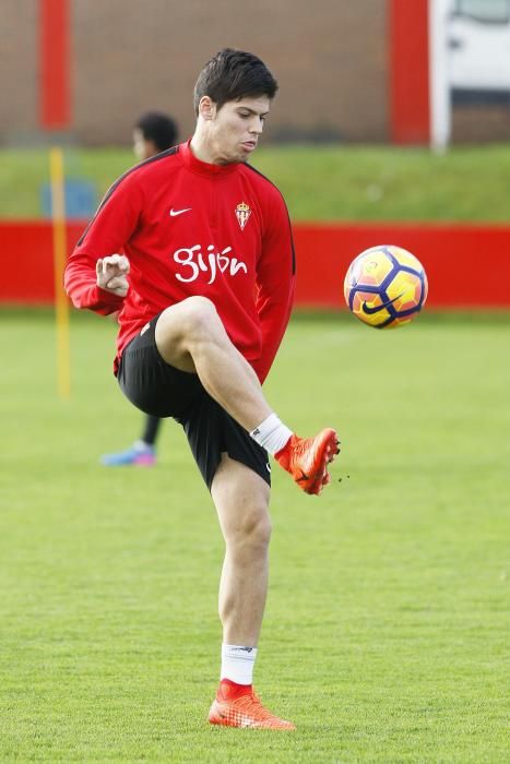 Entrenamiento del Sporting.