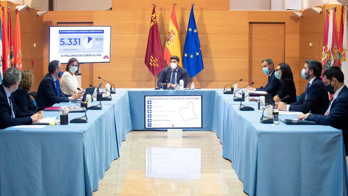 Reunión del Consejo de Gobierno en la que se han aprobado los presupuestos regionales.