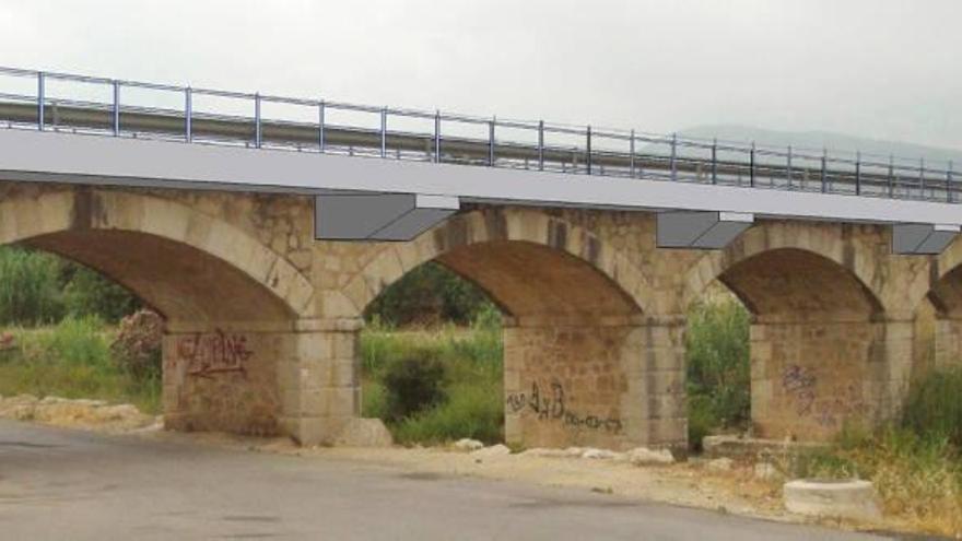 El puente de Xaló estará acabado en marzo y tendrá 10 metros de ancho y aceras
