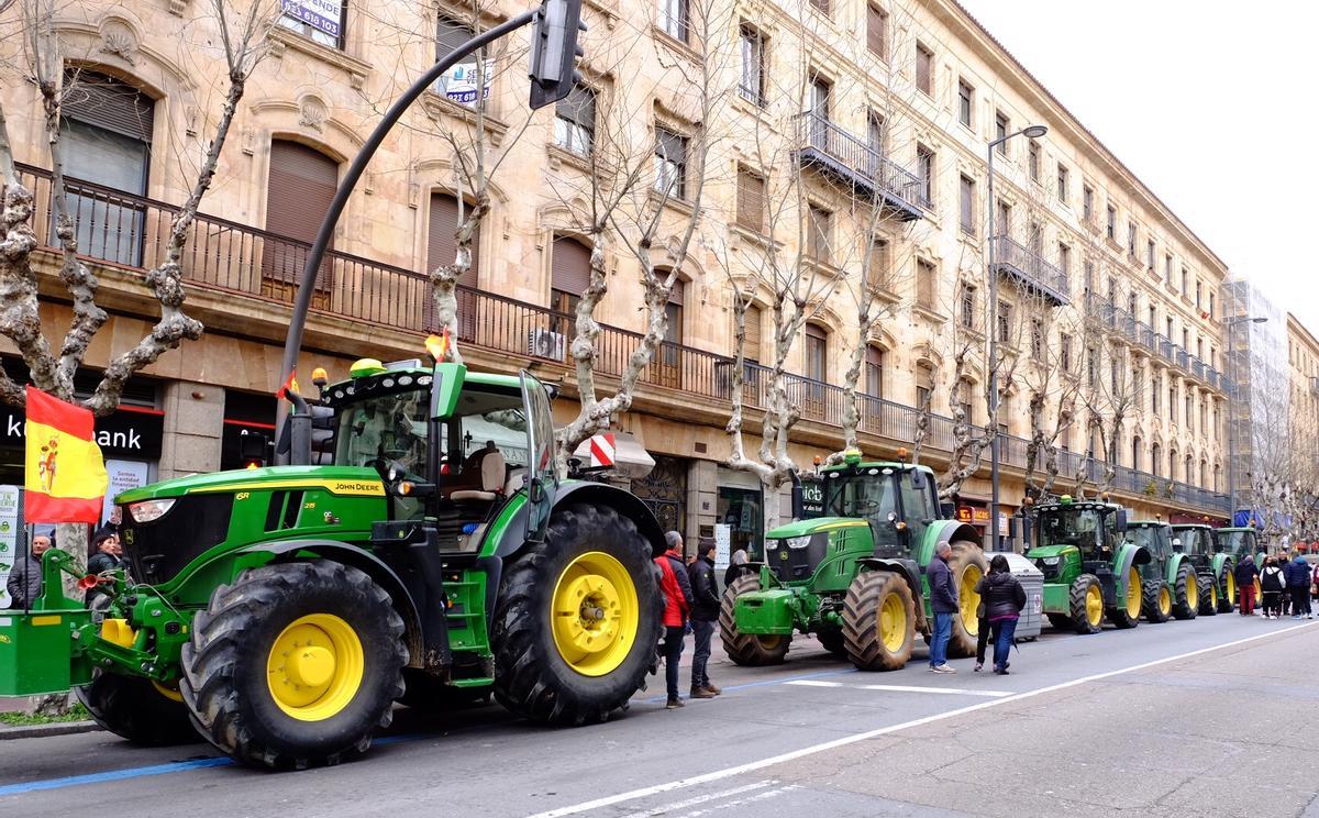 Tractorada en Salamanca.