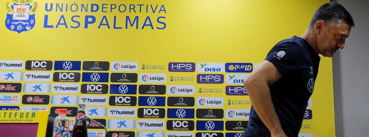 Pimienta, el pasado agosto, tras la primera rueda de prensa previa a un partido de Liga.