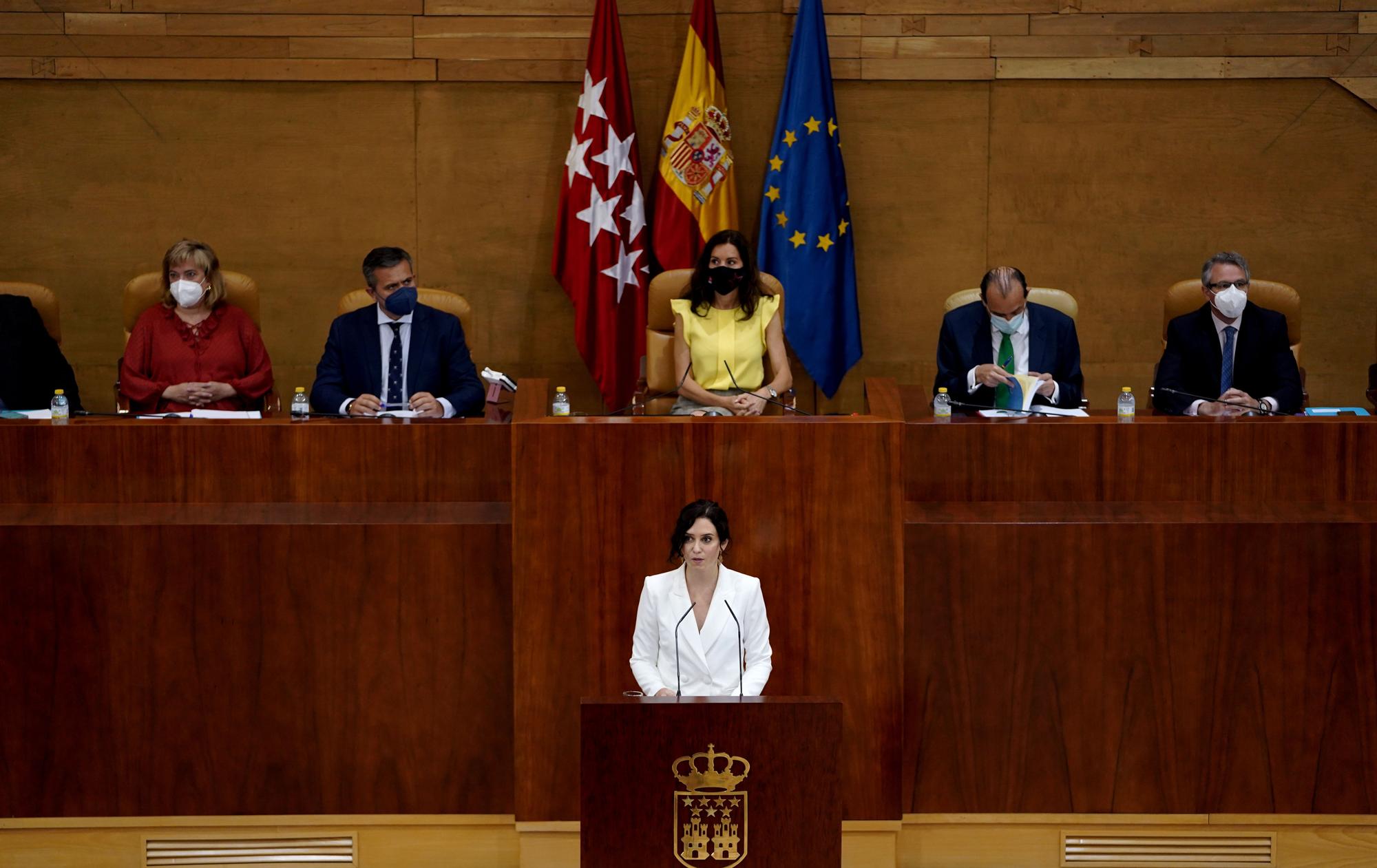 Sesión de investidura de Isabel Díaz Ayuso en la Asamblea de Madrid