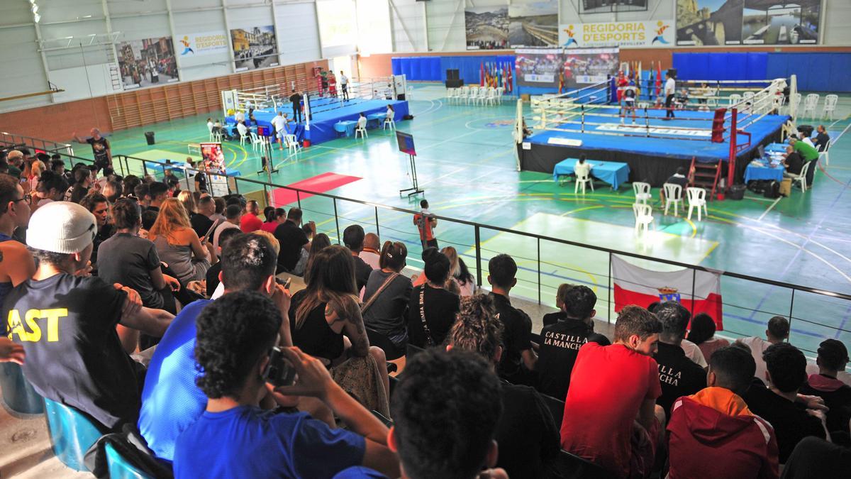 Vista del pabellón Félix Candela de Crevillent donde se está celebrando el Campeonato de España de Boxeo