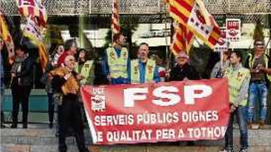 Protesta dels treballadors de la Generalitat