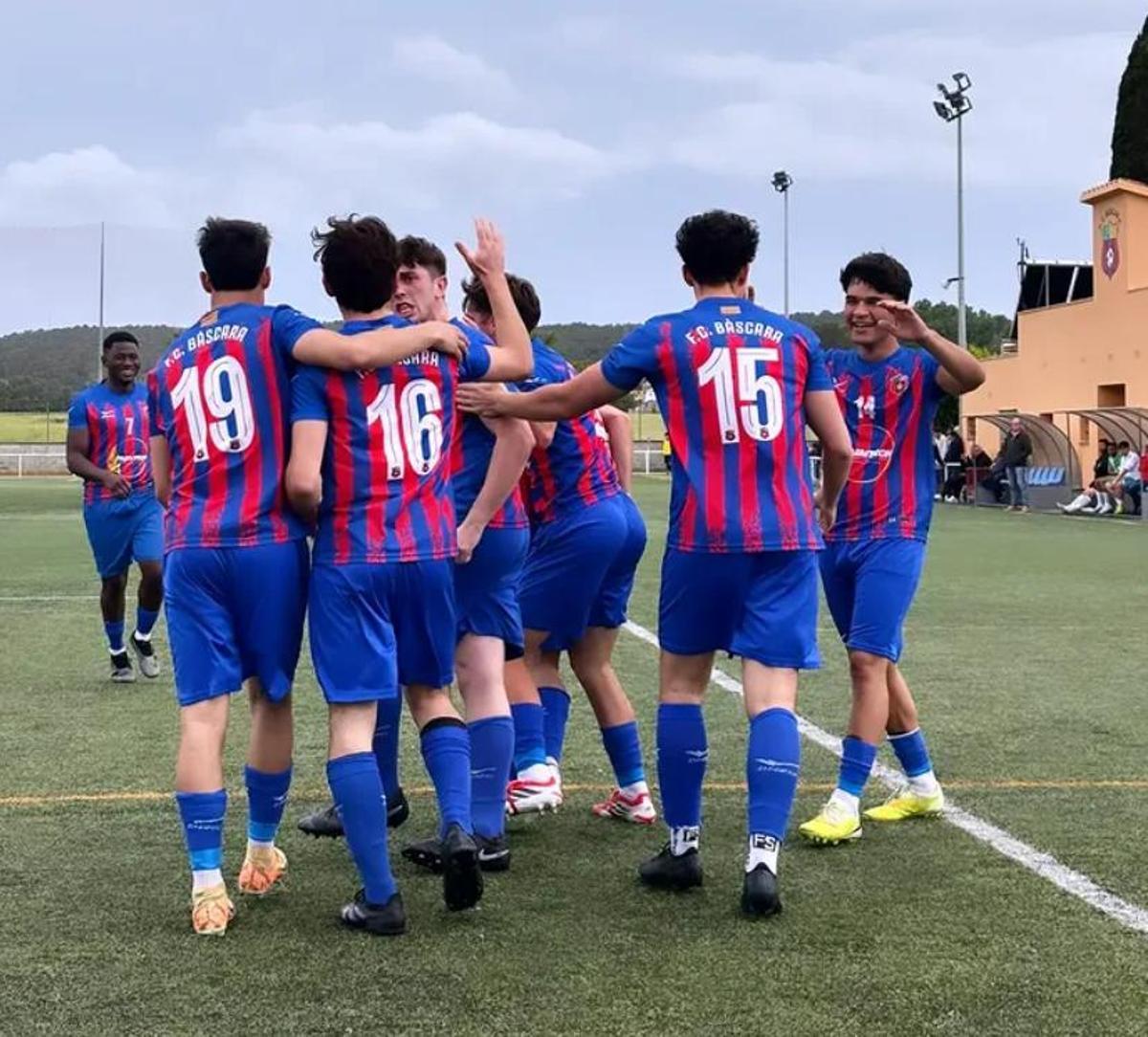 El Bàscara celebra un gol durant aquesta temporada.