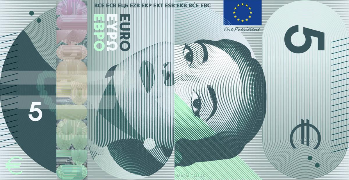 El billete de 5 euros, con Maria Callas