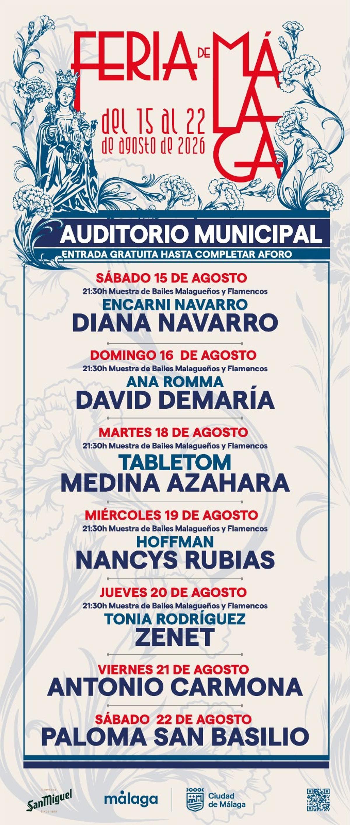 Cartel del Auditorio para la Feria 2026