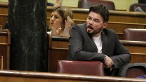 Gabriel Rufián, en el pleno del Congreso.