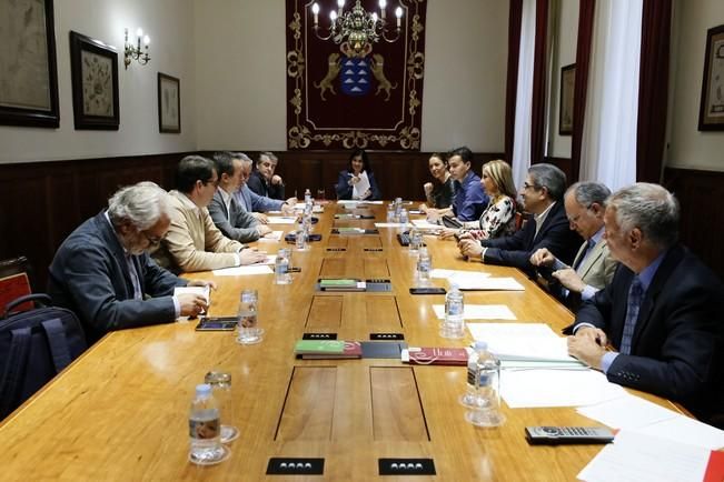 Delia Padrón Reunión de la Mesa y Junta de Portavoces del Parlamento de Canarias para abordar una posible moción de censura a Clavijo