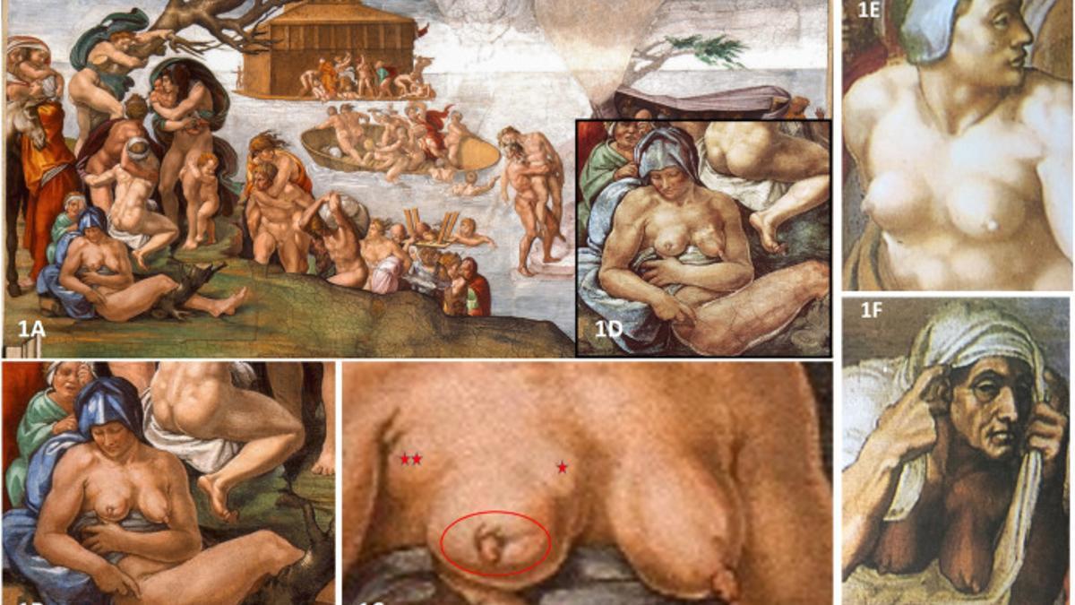 'El diluvio universal' es la primera escena que Miguel Ángel pintó en el techo de la Capilla Sixtina en 1508. /