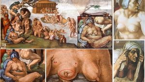 El diluvio universal es la primera escena que Miguel Ángel pintó en el techo de la Capilla Sixtina en 1508. /