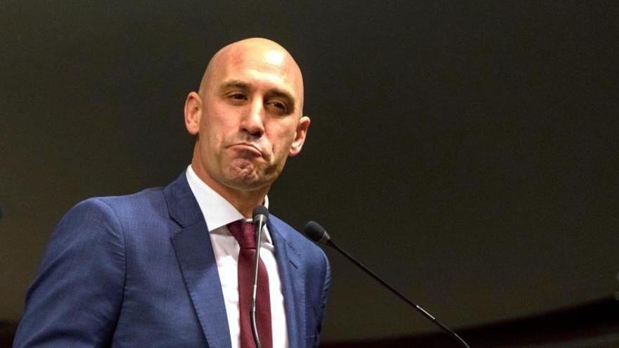 El presidente de la Federación Española de Fútbol, Luis Rubiales,