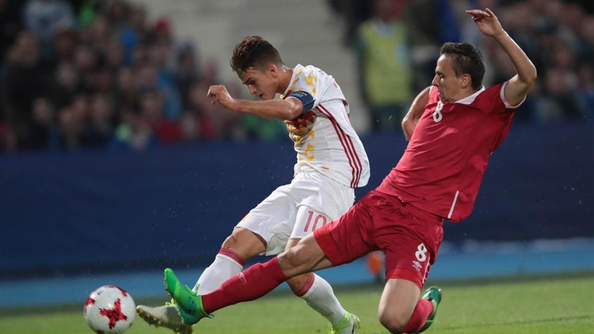 Nemanja Maksimovic se ha medido al blaugrana Denis Suárez en el reciente Europeo sub 21