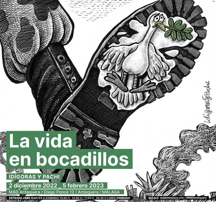 Cartel de la exposición de Idigoras y Pachi en el MAD de Antequera