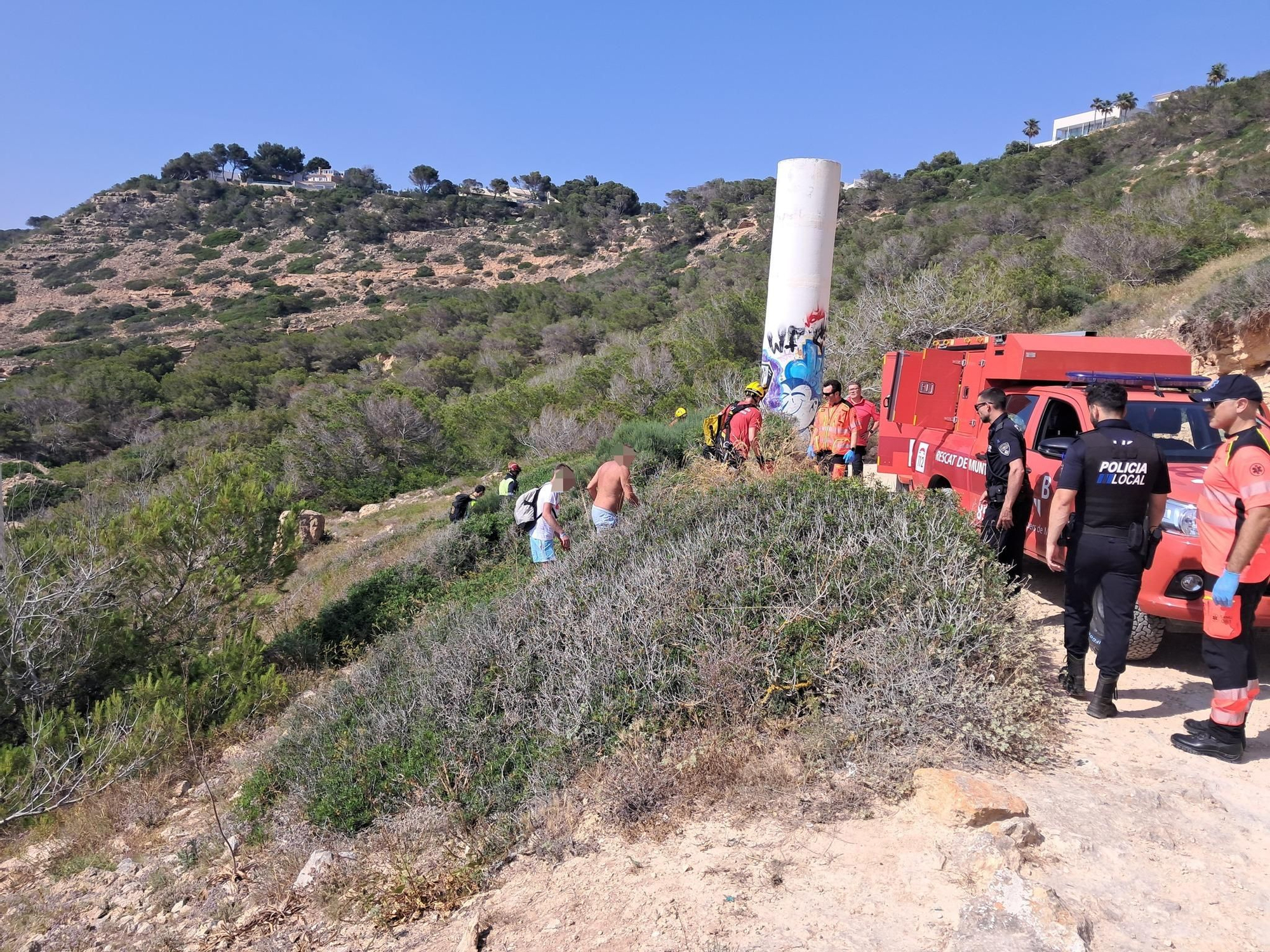 Rescate de un hombre que cayó por un acantilado en Llucmajor