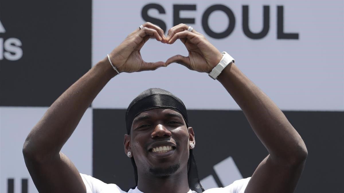 Pogba, en un acto publicitario en Seúl.