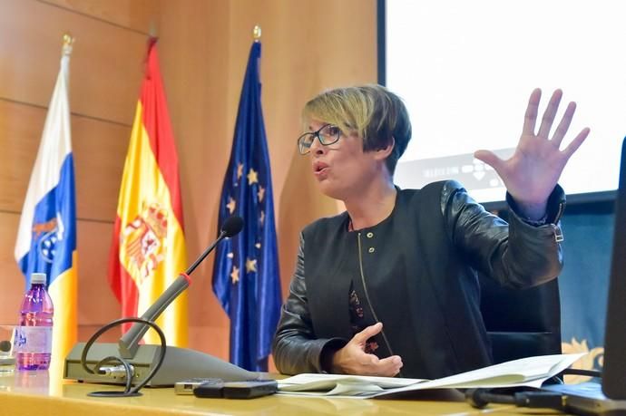 La Delegada del Gobierno, Elena Máñez, explica la situación actual de los acuerdos Estado-Canarias, en la Delegación del Gobierno