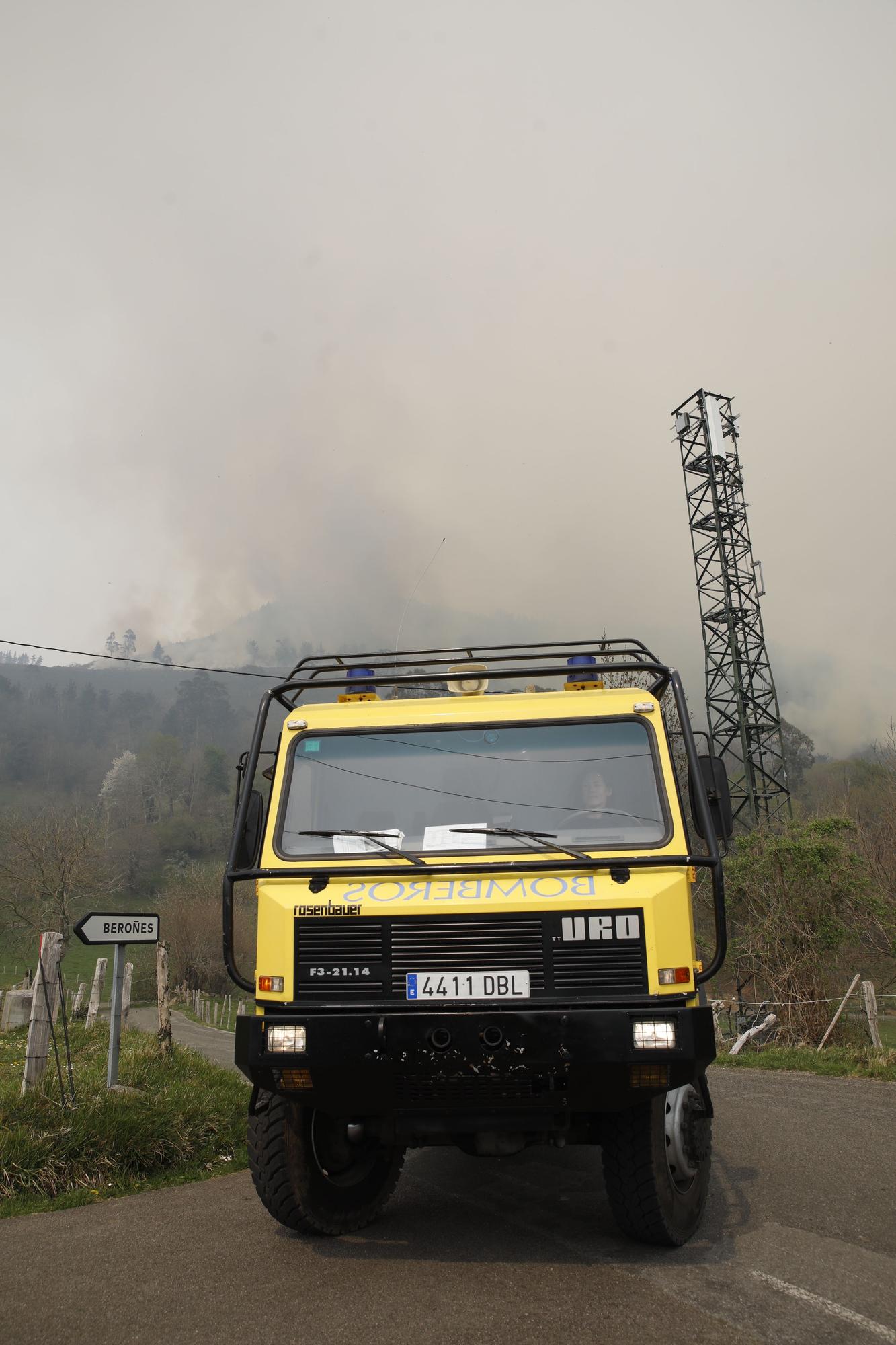 Incendio en la zona de Ques en Piloña