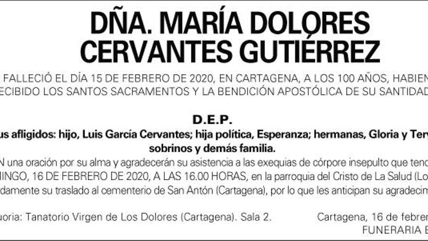 Dª María Dolores Cervantes Gutiérrez