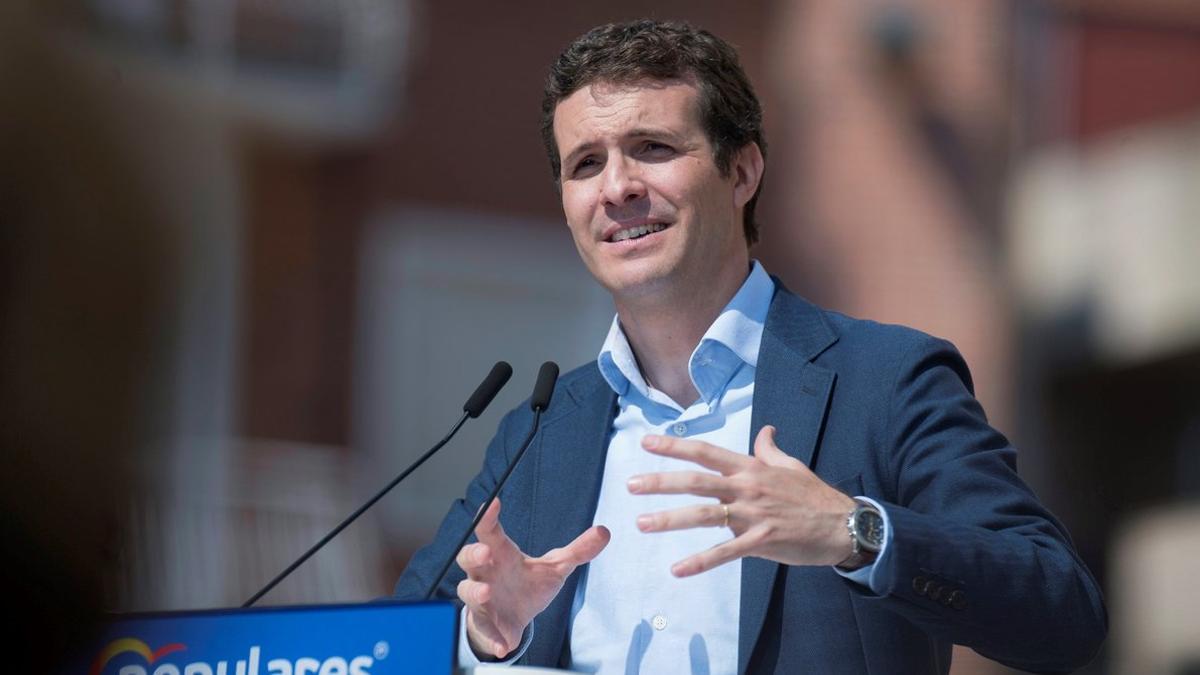 Pablo Casado, durante el acto de este sábado en Torrelavega.