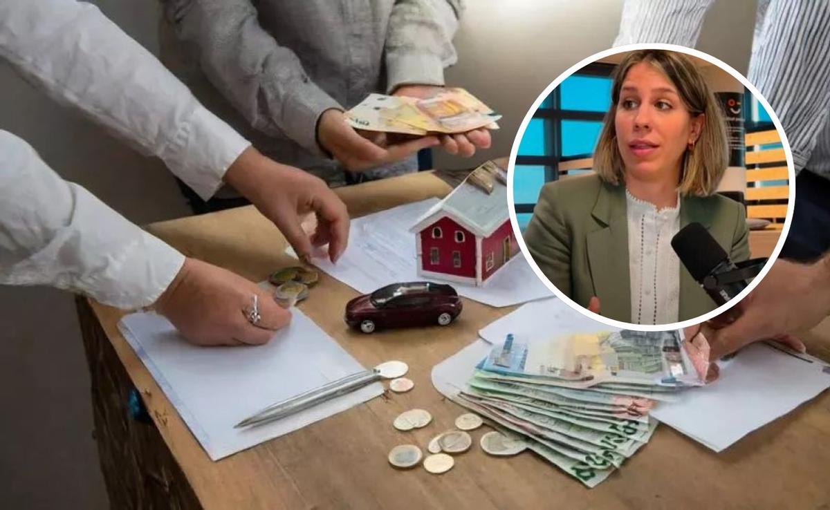 Imagen de archivo que representa el reparto de una herencia y en el círculo Laura Loboa.