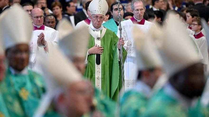 El Papa, tras la celebración del Sínodo de los Obispos. // Reuters