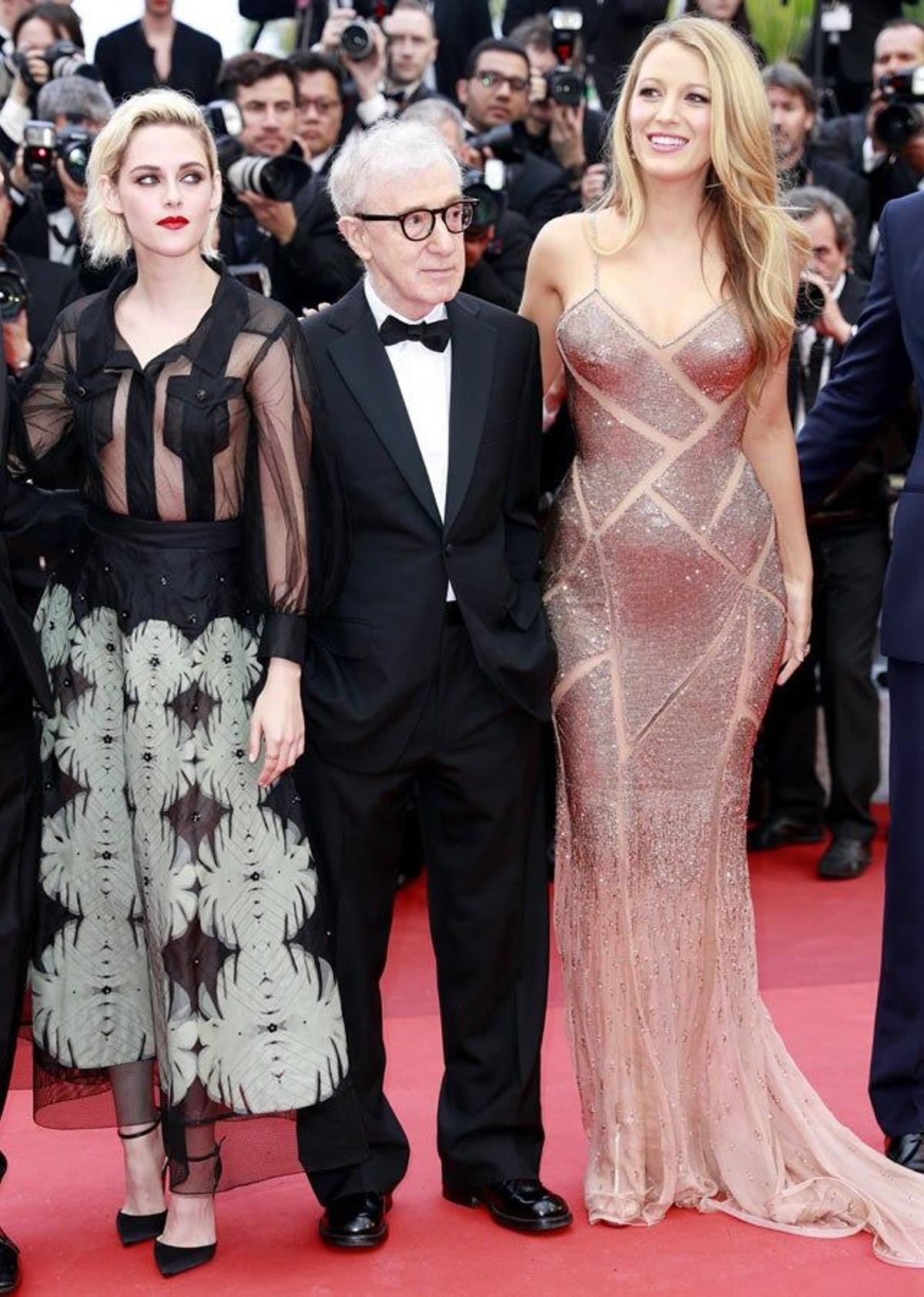 Kristen Stewart, Woody Allen y Blake Lively, en la primera alfombra roja del Festival de Cine de Cannes
