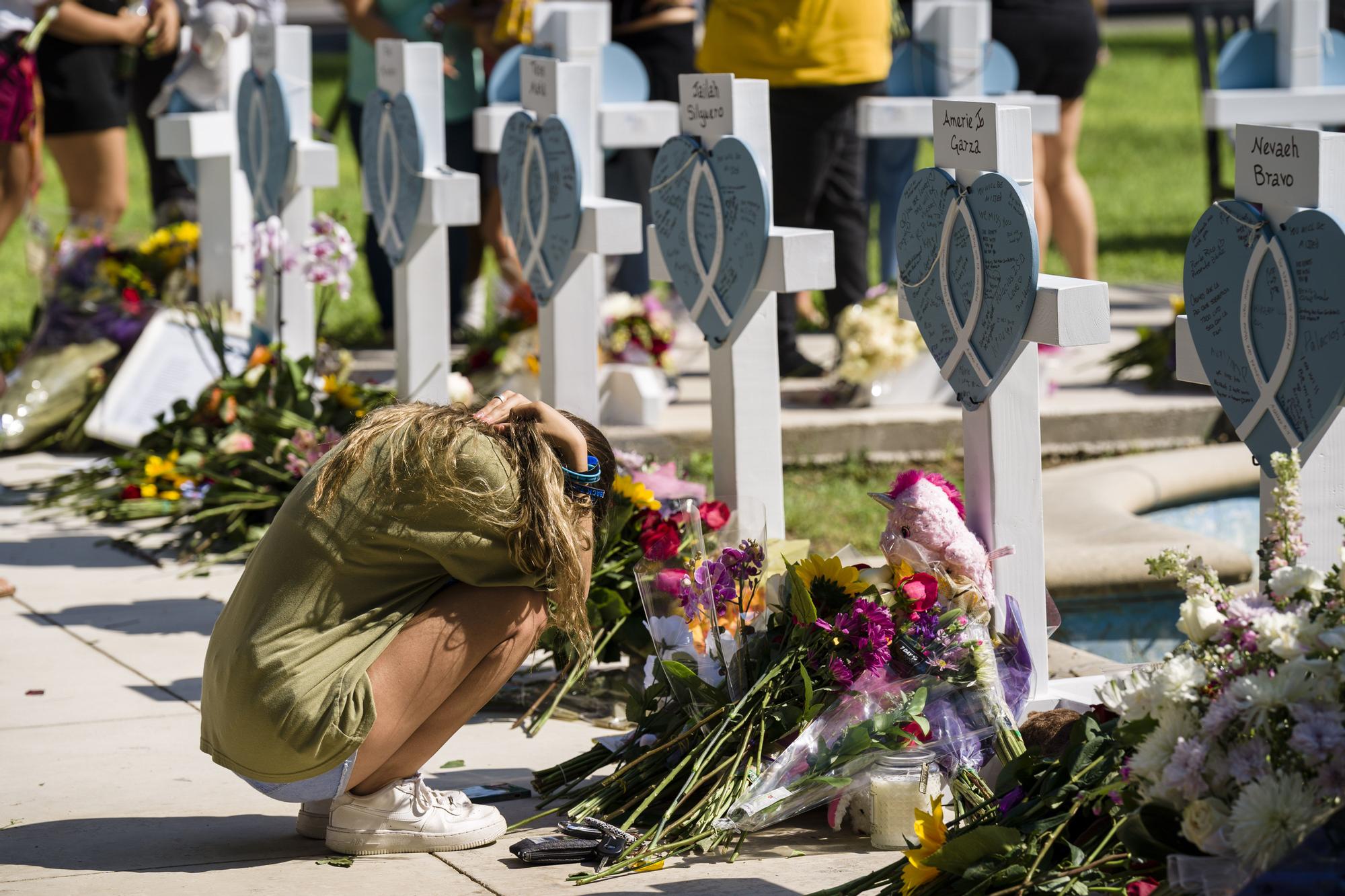 Memorial por las víctimas del tiroteo de Uvalde