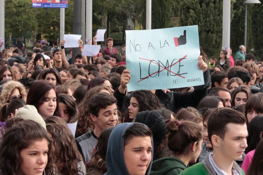 Manifestación contra la LOMCE en Zamora