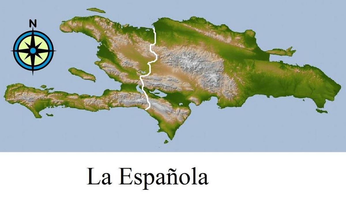Mapa de la isla La Española