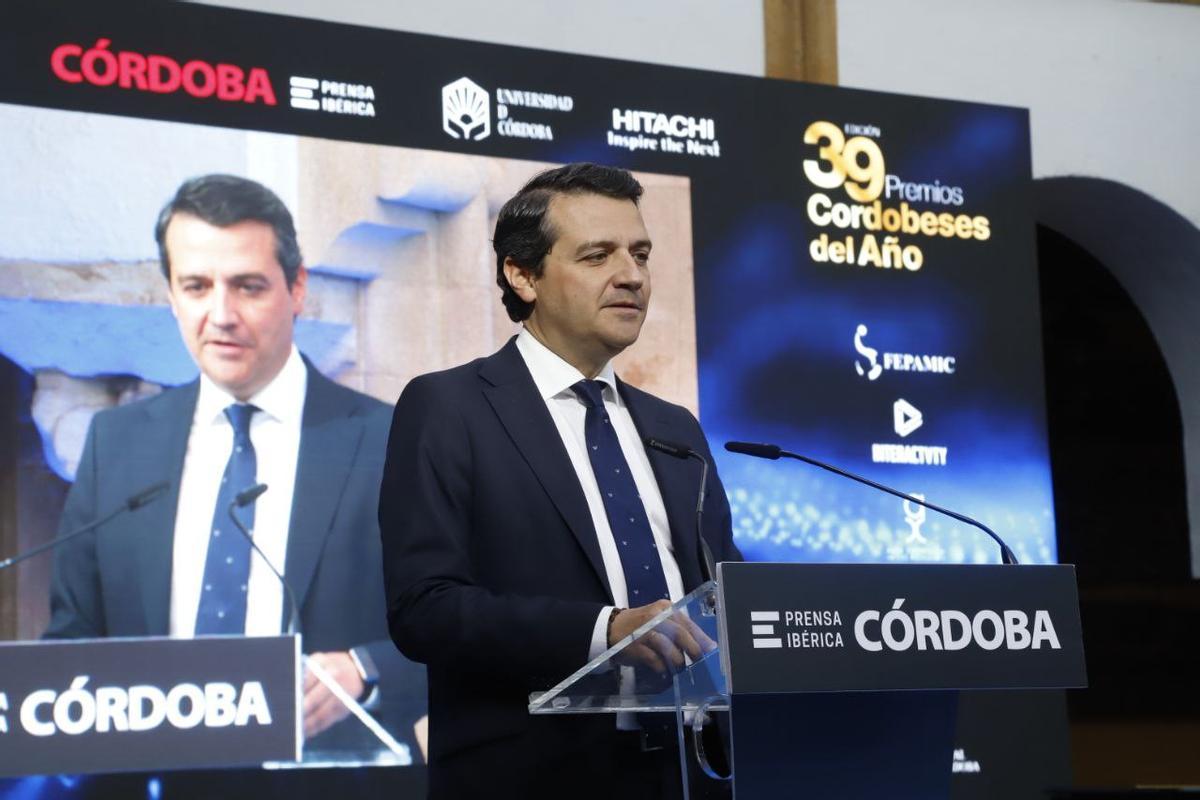 El alcalde de Córdoba, José María Bellido, en la gala de los Cordobeses del Año.