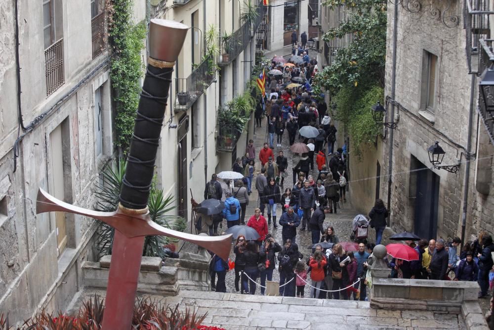 La pluja no desanima l'afluència de públic a «Temps de Flors»