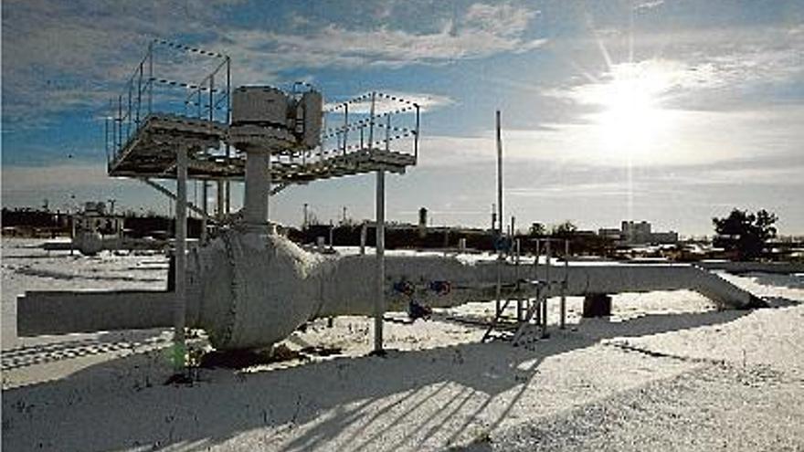 Imatge de les instal·lacions del principal gasoducte de gas natural prop de Kiev, Ucraïna.