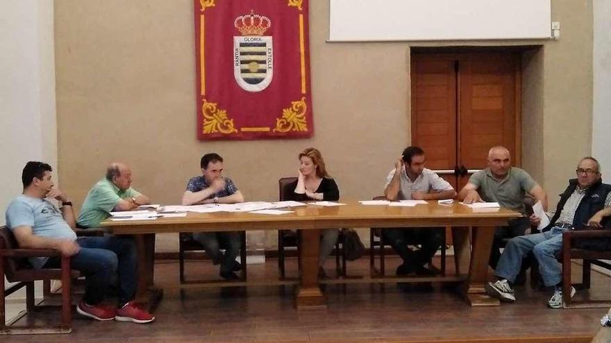 Ana Miriam Páramo, en el centro, preside su primera asamblea de la Mancomunidad Tierra de Campos.