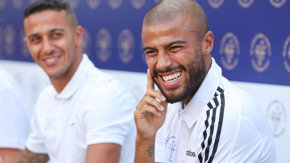 Rafinha, en la presentación de la Fundación Alcántara