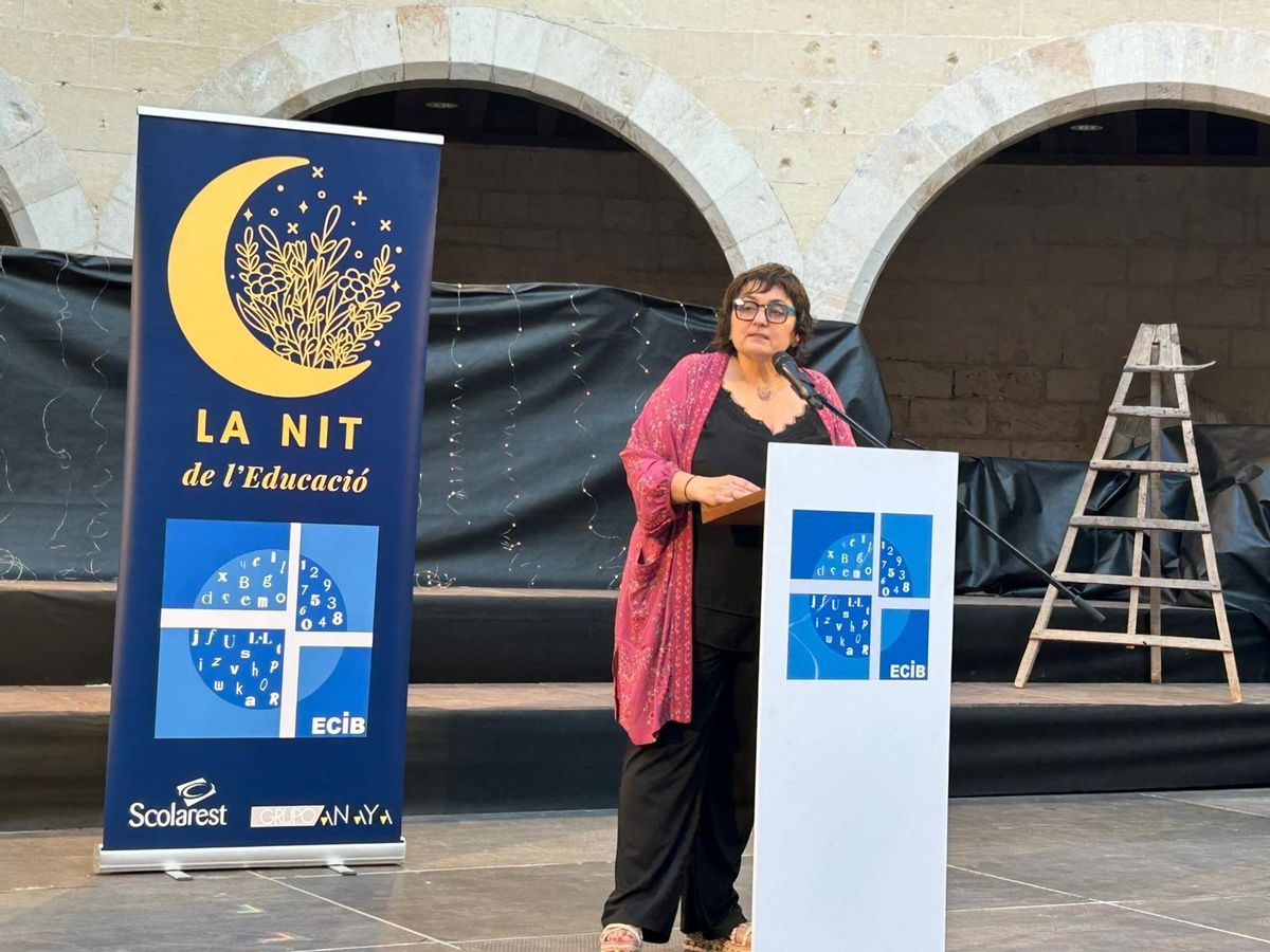 La presidenta de Escola Catòlica, Llúcia Salleras, ayer en la II Nit de l'Educació.