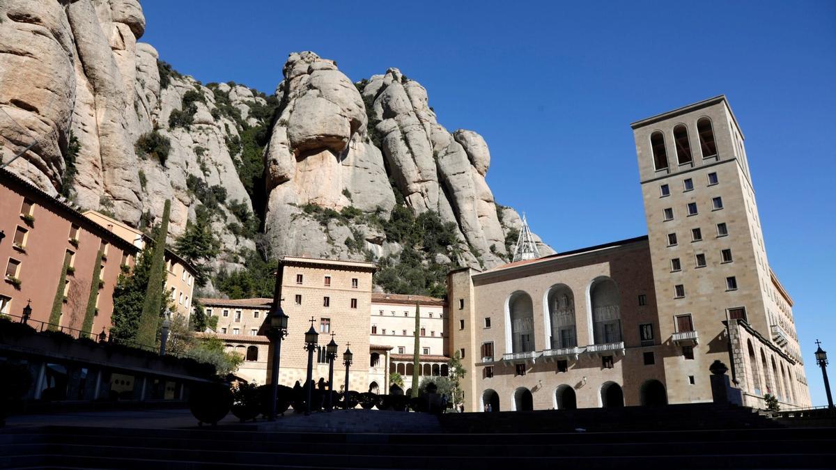 Vista del monasterio de Montserrat.