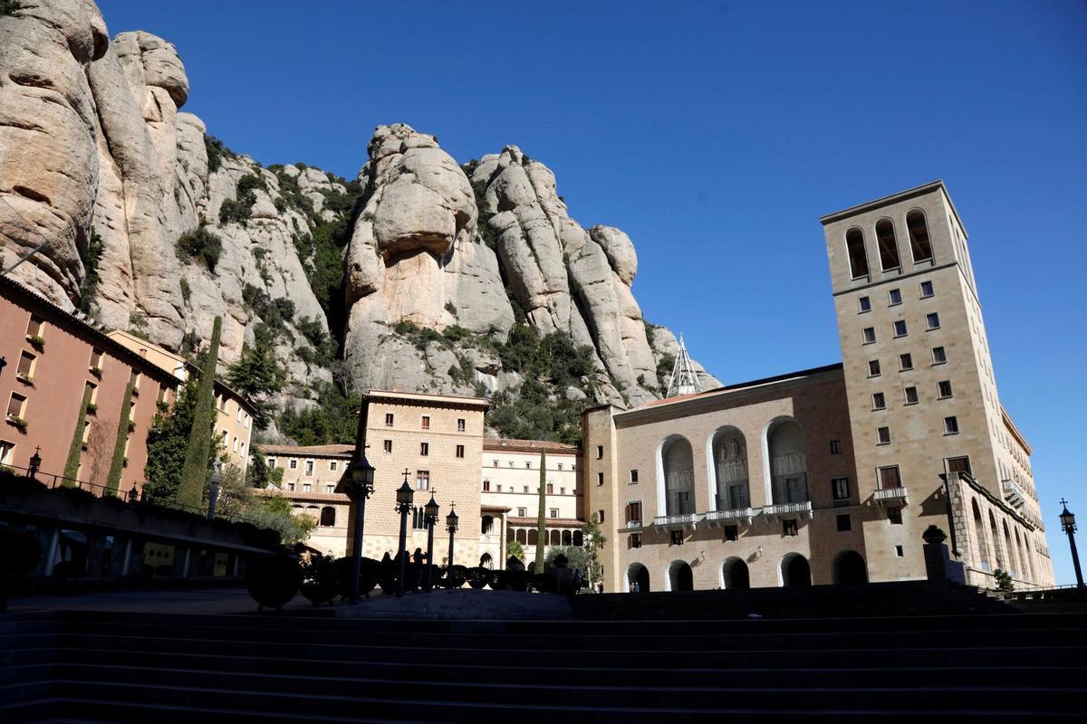 Vista del monasterio de Montserrat.