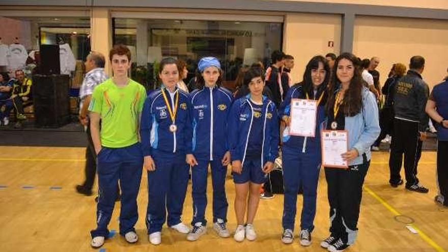 Competidores del Patiño Moaña en el Open de España.